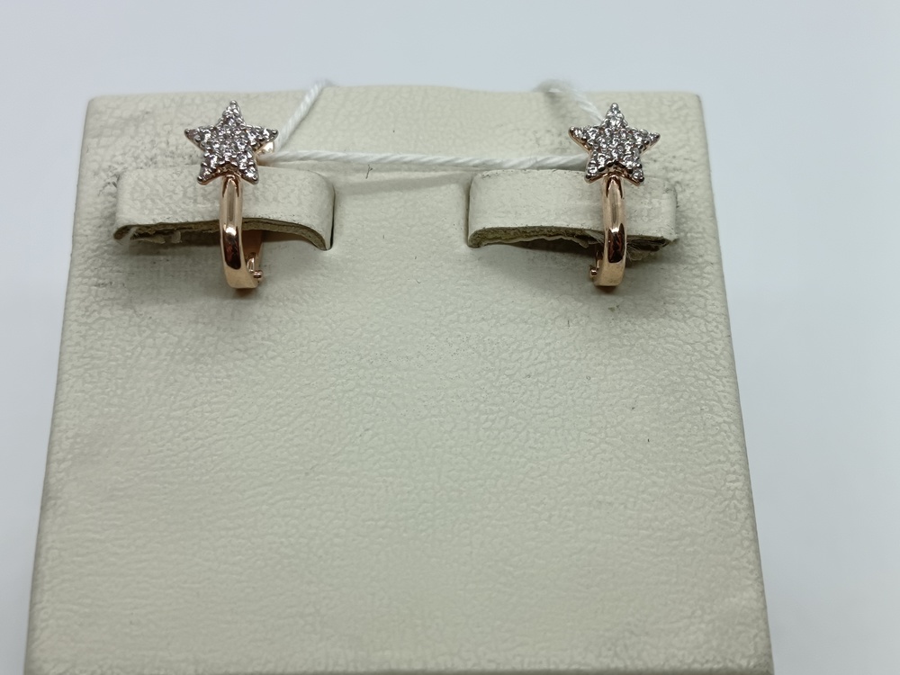 СКМИ585 СЕРЬГИ С КАМНЯМИ (Au 585)