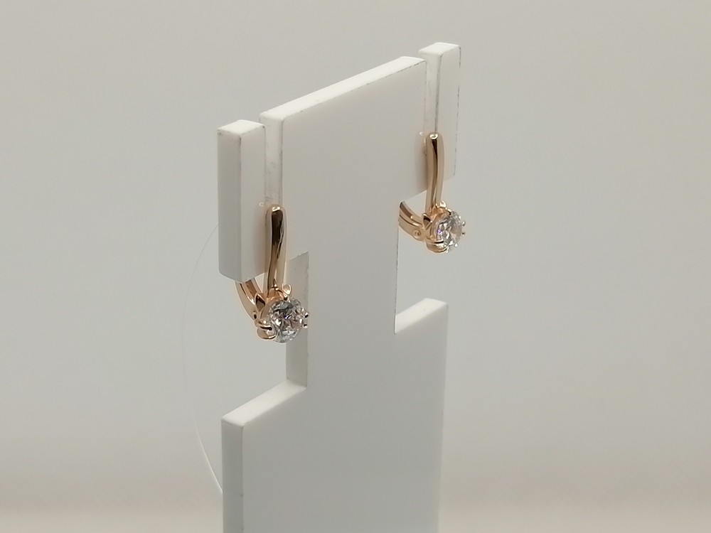 СЕРЬГИ С КАМНЕМ (Au 585)