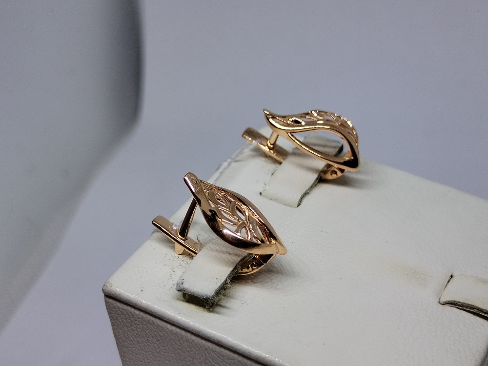 СЕРЬГИ БЕЗ КАМНЯ (Au 585)