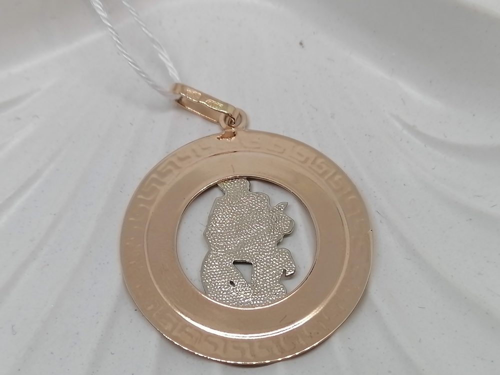 ПОДВЕСКА ЗНАК ЗОДИАКА ВОДОЛЕЙ Au 585