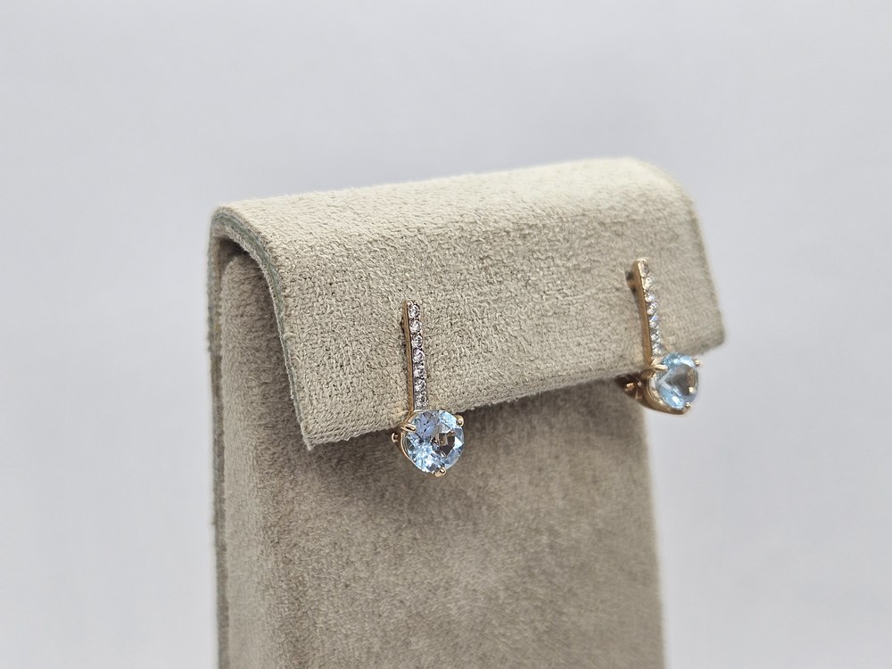 СКМИ585 СЕРЬГИ С КАМНЯМИ (Au 585)