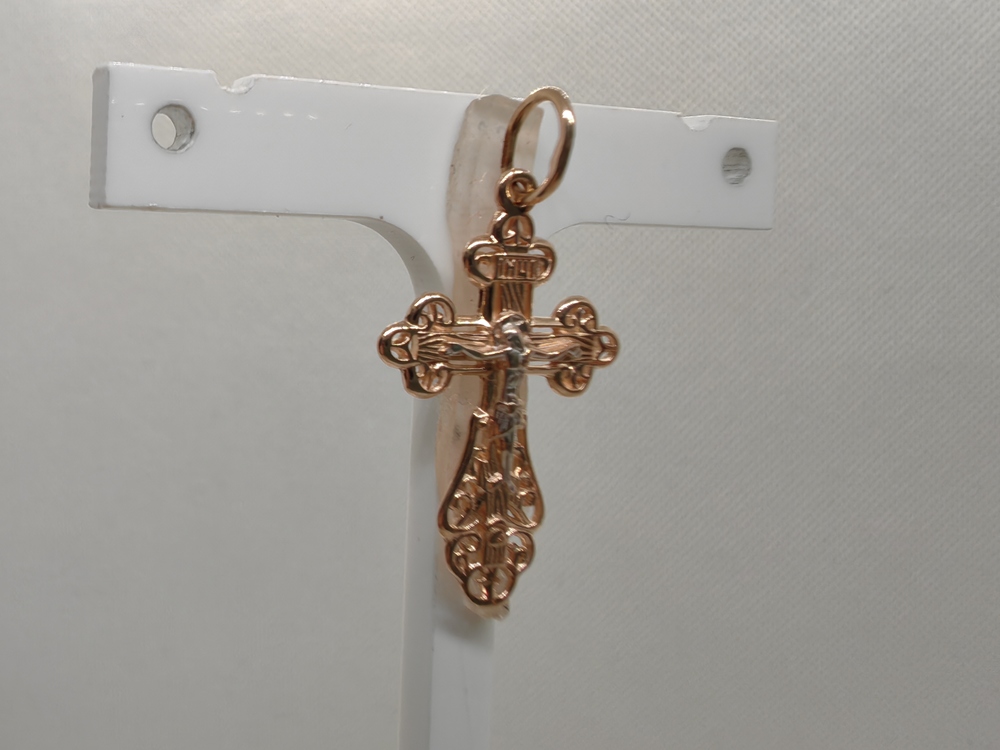 ПОДКБК585 ПОДВЕСКА КРЕСТ БЕЗ КАМНЯ (Au 585)