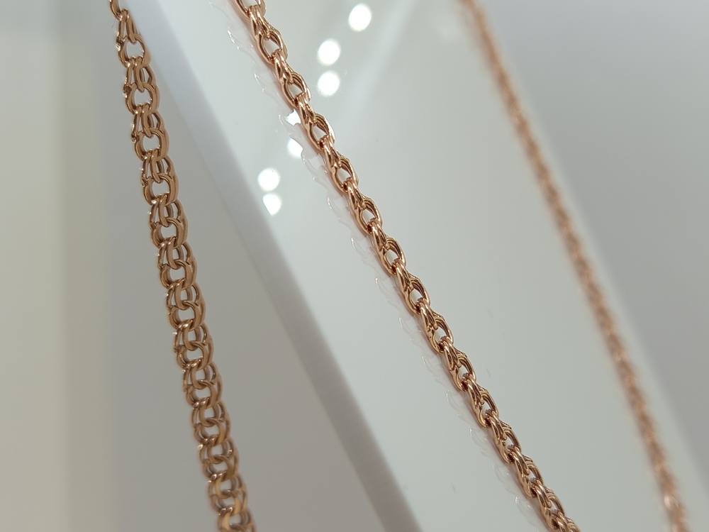 570006022 ЦЕПЬ ПУСТОТЕЛАЯ Бисмарк (Au 585)