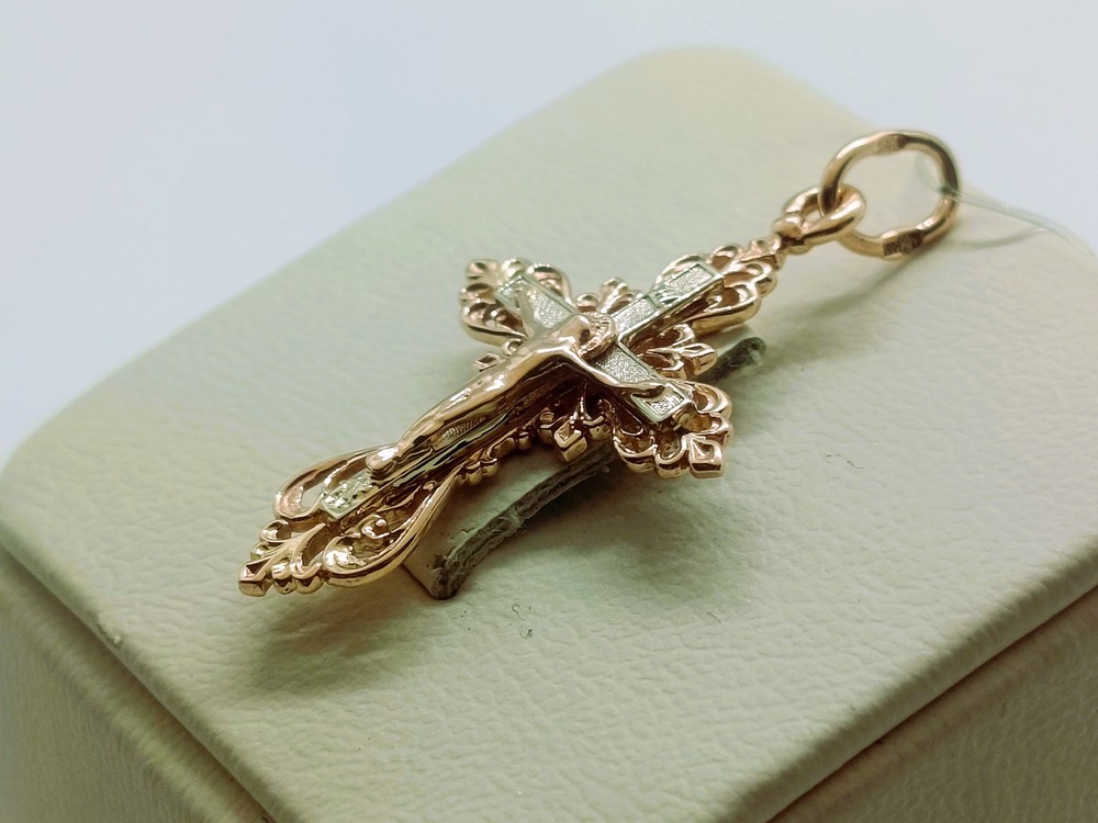 ПОДВЕСКА КРЕСТ без камня (Au 585)