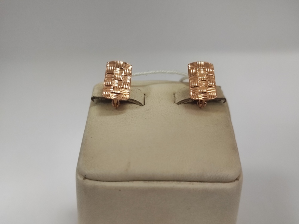 СБКМ585 СЕРЬГИ БЕЗ КАМНЯ (Au 585)