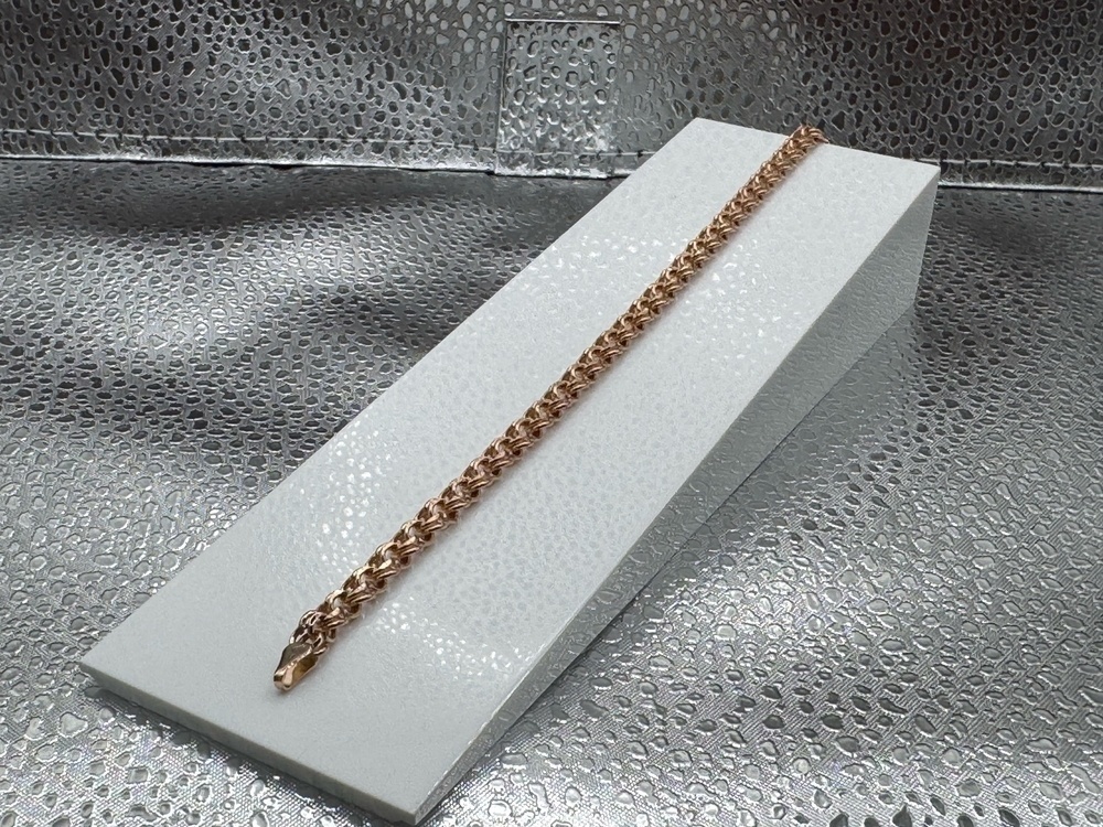 БРАСЛЕТ ПУСТОТЕЛЫЙ Бисмарк (Au 585)