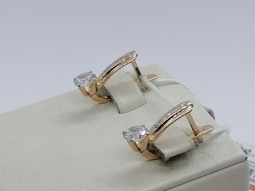 СКМИ585 СЕРЬГИ С КАМНЯМИ (Au 585)