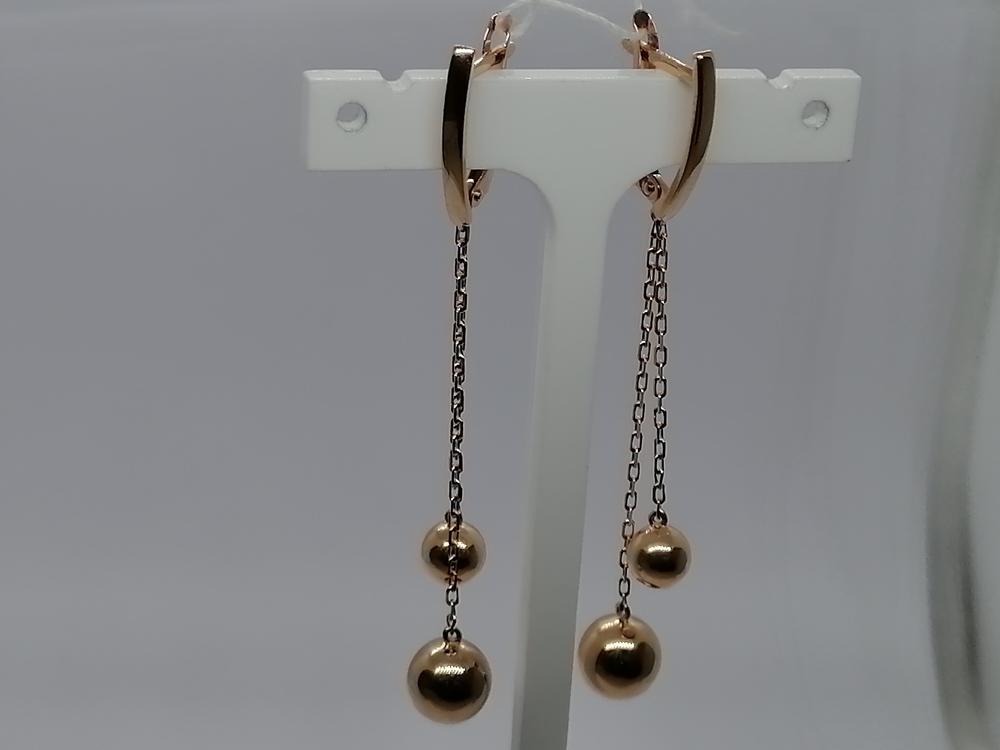 СЕРЬГИ БЕЗ КАМНЯ (Au 585)