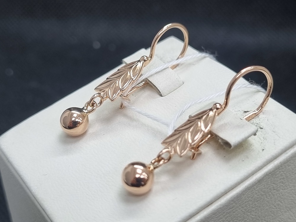 СБКМ585 СЕРЬГИ БЕЗ КАМНЯ (Au 585)