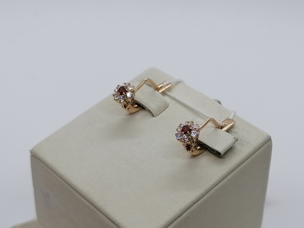 СЕРЬГИ С КАМНЯМИ (Au 585)