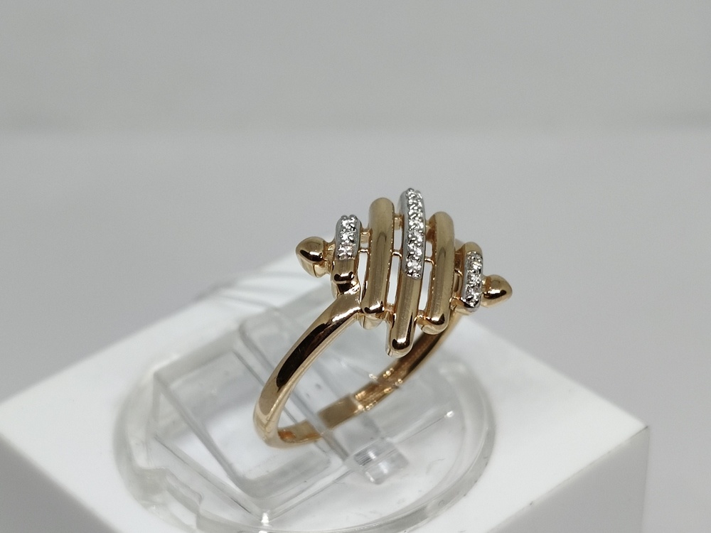 КОЛЬЦО С КАМНЯМИ (Au 585)