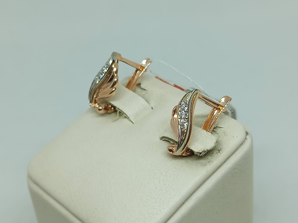 СКМИ585 СЕРЬГИ С КАМНЯМИ (Au 585)