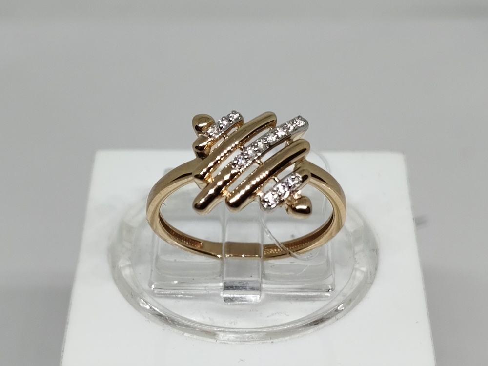 КОЛЬЦО С КАМНЯМИ (Au 585)