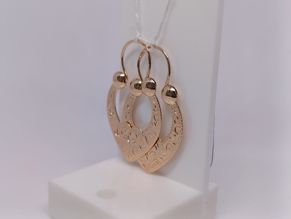 СБКМ585 СЕРЬГИ БЕЗ КАМНЯ (Au 585)