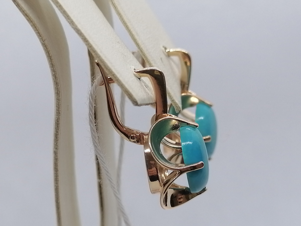 СЕРЬГИ С КАМНЕМ (Au 585)