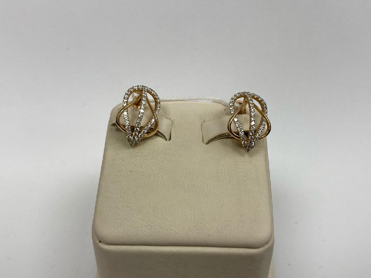 СКМИ585 СЕРЬГИ С КАМНЯМИ (Au 585)