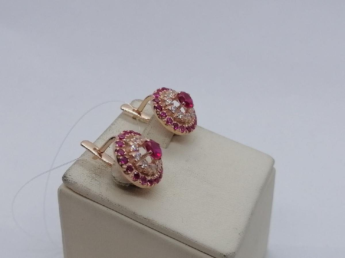 СЕРЬГИ С КАМНЯМИ (Au 585)