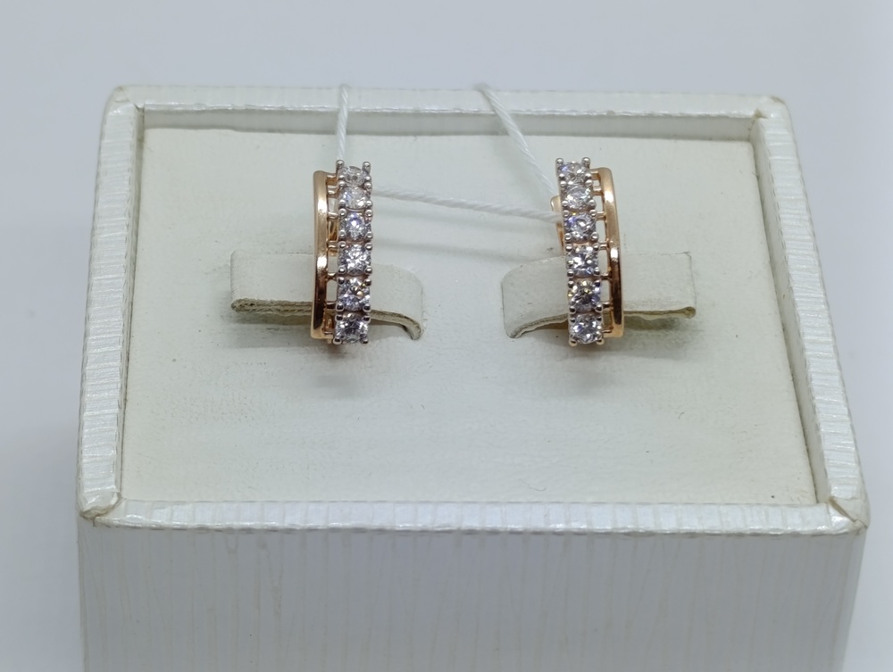 СКМИ375 СЕРЬГИ С КАМНЯМИ (Au 375)