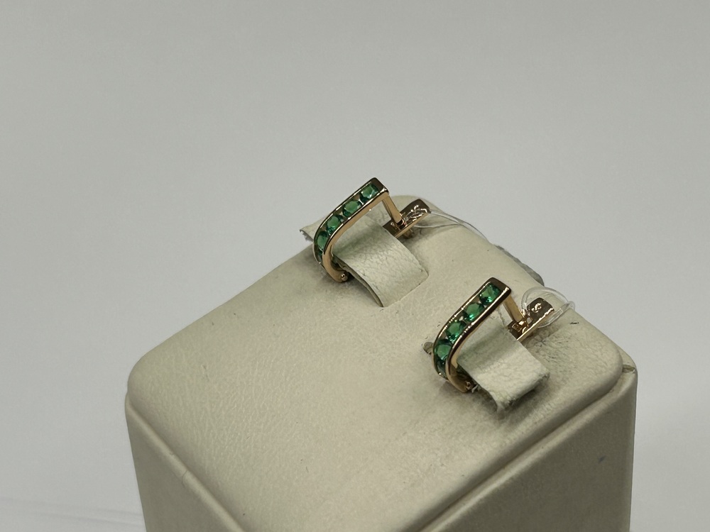 021866 СЕРЬГИ С КАМНЯМИ (Au 585)