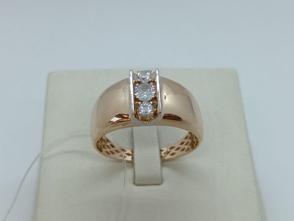 КОЛЬЦО С КАМНЯМИ (Au 585)