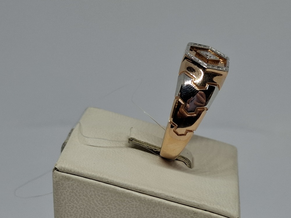 ПЕЧАТКА С КАМНЯМИ (Au 585)