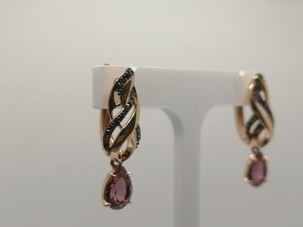 СЕРЬГИ С КАМНЯМИ (Au 585)