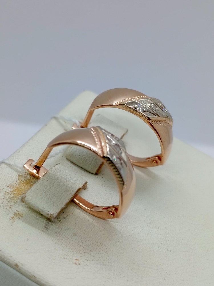 СКМИ585 СЕРЬГИ С КАМНЯМИ (Au 585)