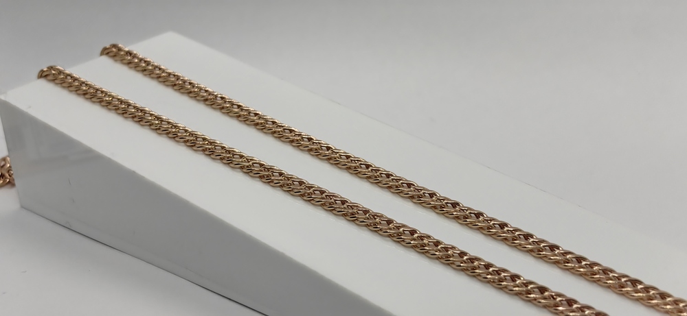 8080154П-55 ЦЕПЬ ПУСТОТЕЛАЯ Ромб двойной (Au 585)