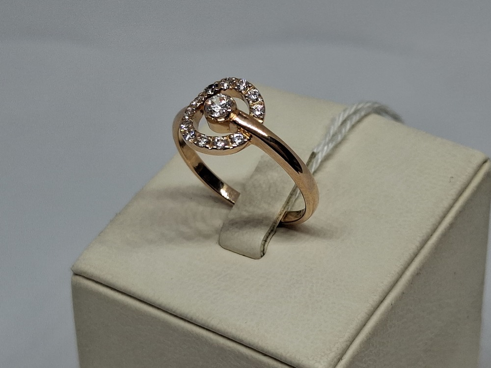 КОЛЬЦО С КАМНЯМИ (Au 585)