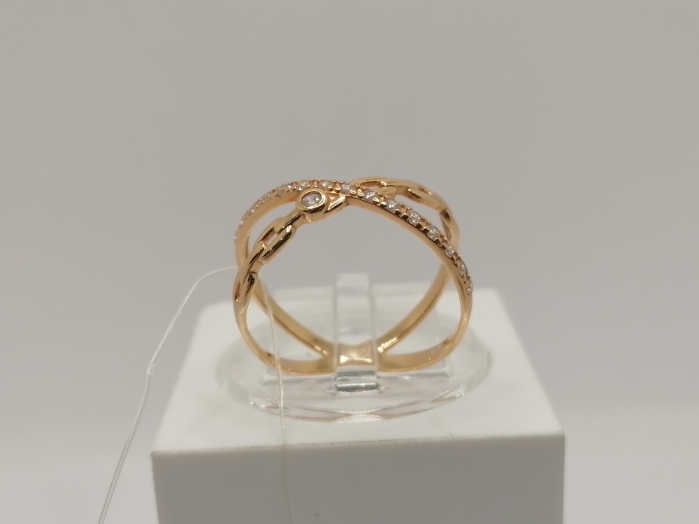 КОЛЬЦО С КАМНЯМИ (Au 585)