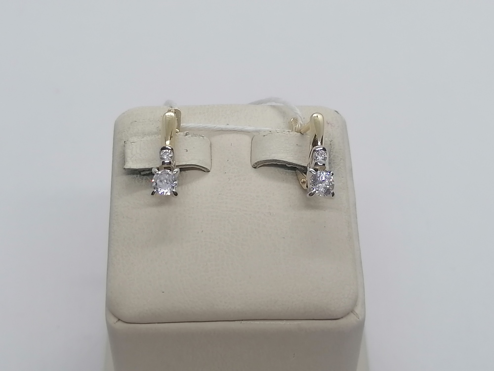 СКМИ585 СЕРЬГИ С КАМНЯМИ (Au 585)