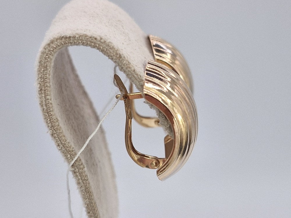 СБКМ585 СЕРЬГИ БЕЗ КАМНЯ (Au 585)