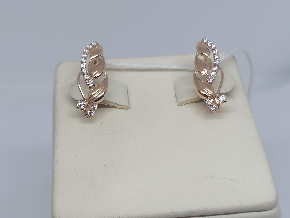 СКМИ585 СЕРЬГИ С КАМНЯМИ (Au 585)