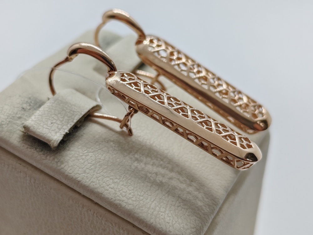 СЕРЬГИ ПЕТЕЛЬКА без камня (Au 585)