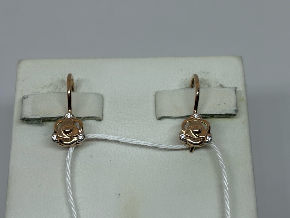 СКМИ585 СЕРЬГИ С КАМНЯМИ (Au 585)