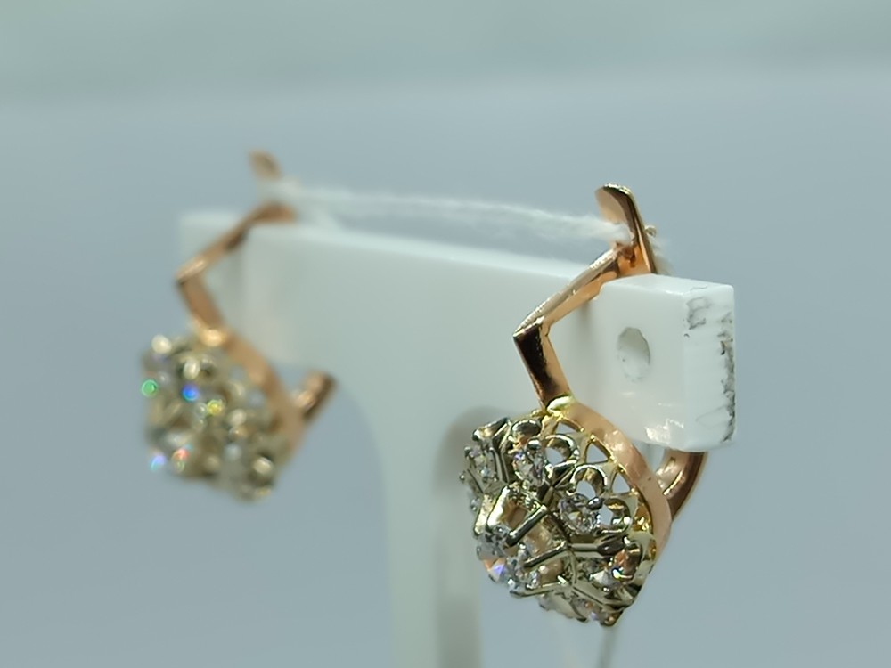 СКМИ585 СЕРЬГИ С КАМНЯМИ (Au 585)