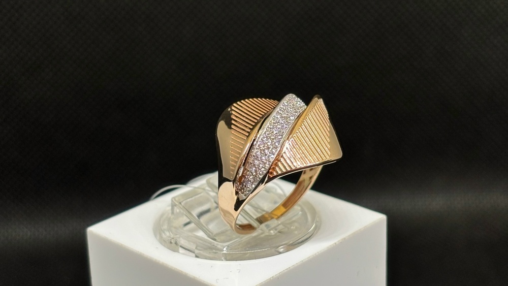 КОЛЬЦО С КАМНЯМИ (Au 585)