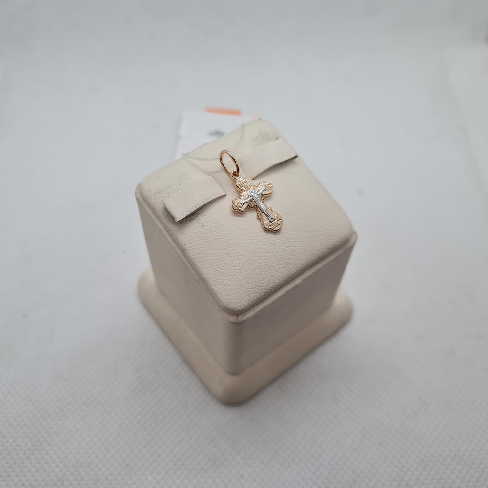 63-0055 ПОДВЕСКА КРЕСТ без камня (Au 585)