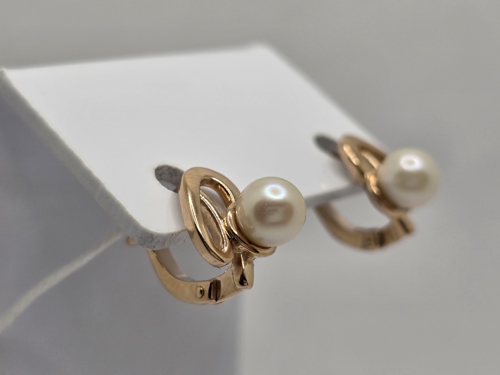 СКМ585 СЕРЬГИ С КАМНЕМ (Au 585)