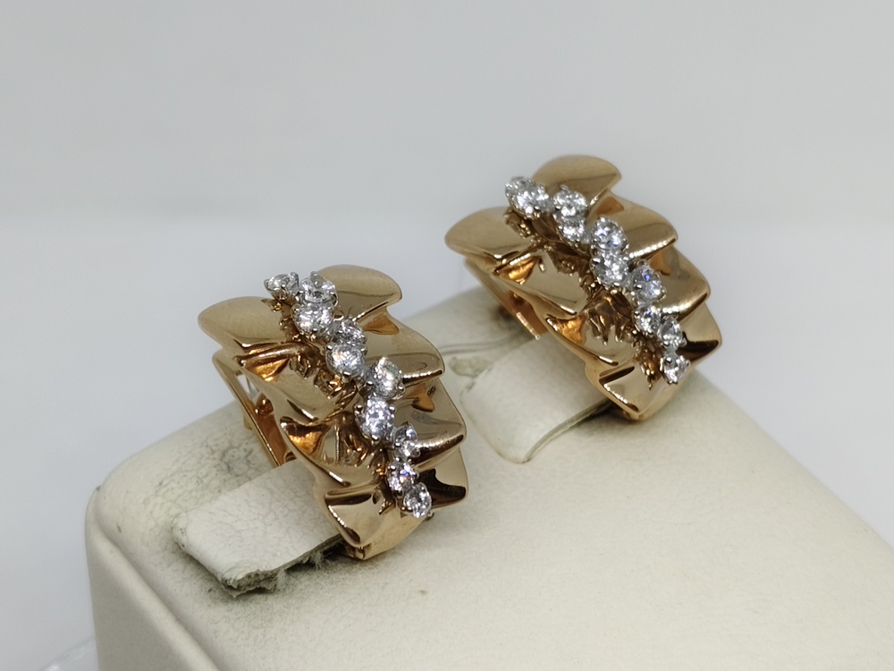 002322-1102 СЕРЬГИ С КАМНЯМИ (Au 585)