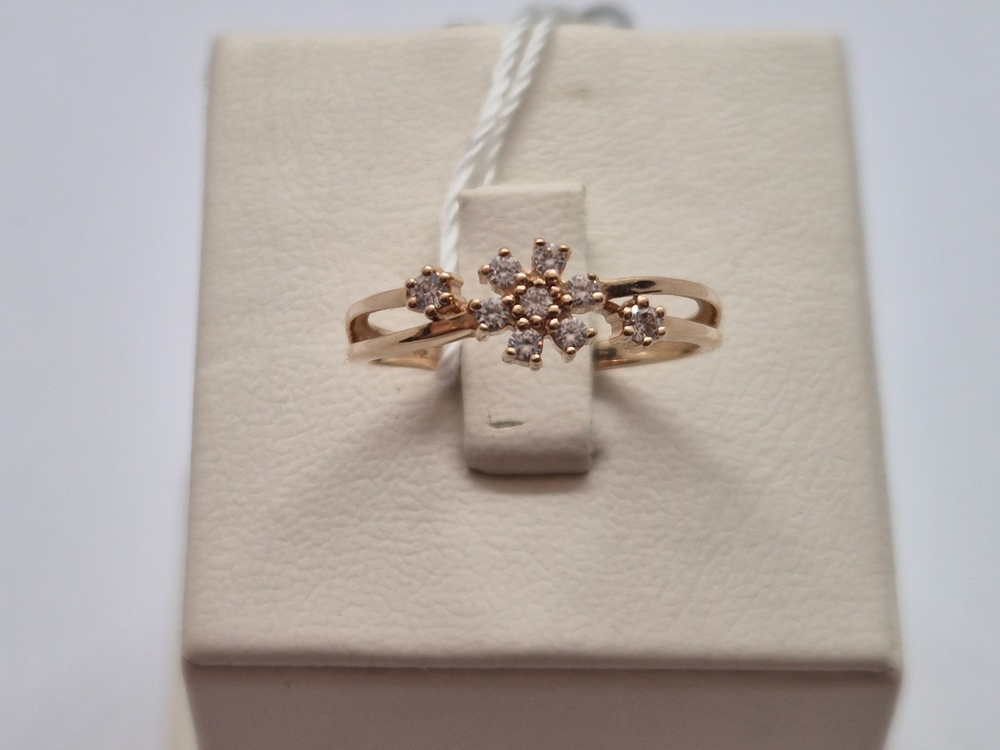 КОЛЬЦО С КАМНЯМИ (Au 585)