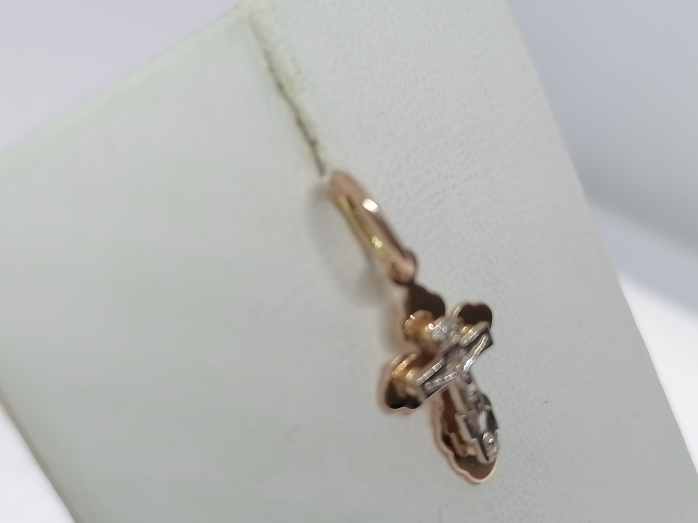 810-00344-10-00-00-00 ПОДВЕСКА КРЕСТ без камня (Au 585)