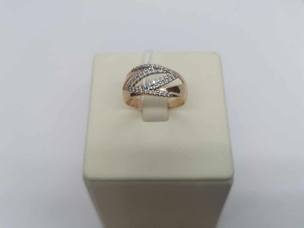 КОЛЬЦО С КАМНЯМИ (Au 585)