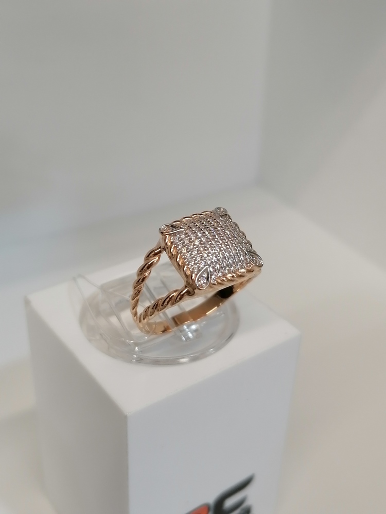 КОЛЬЦО С КАМНЯМИ (Au 585)