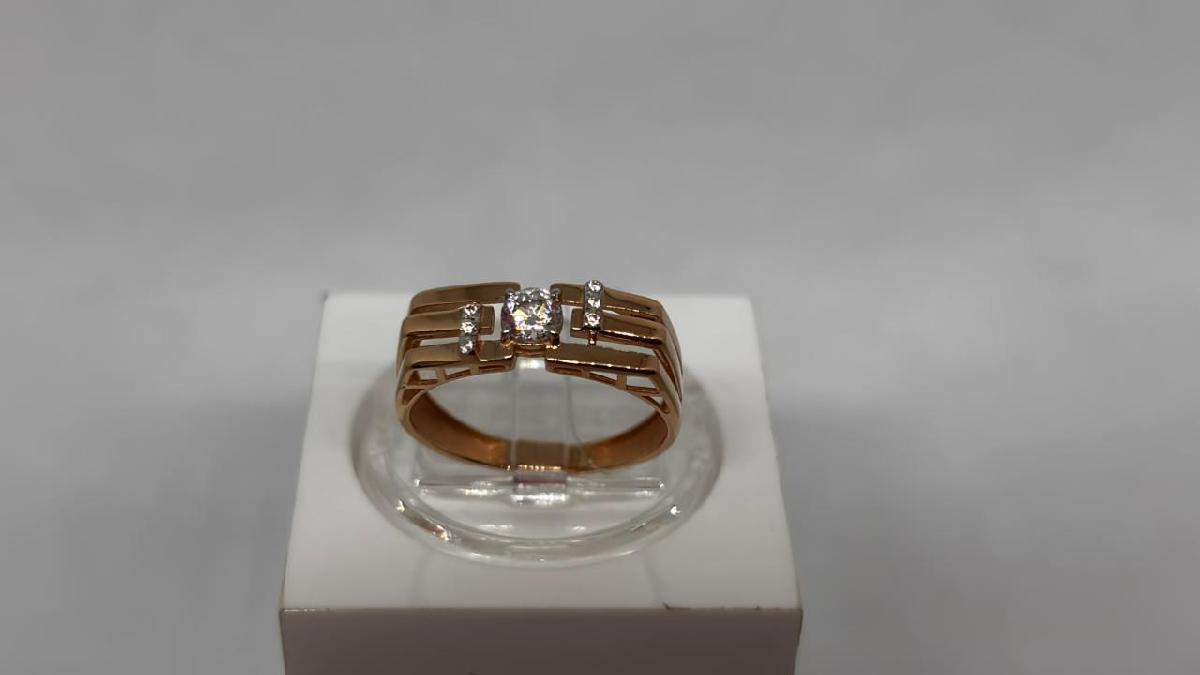 КОЛЬЦО С КАМНЯМИ (Au 585)