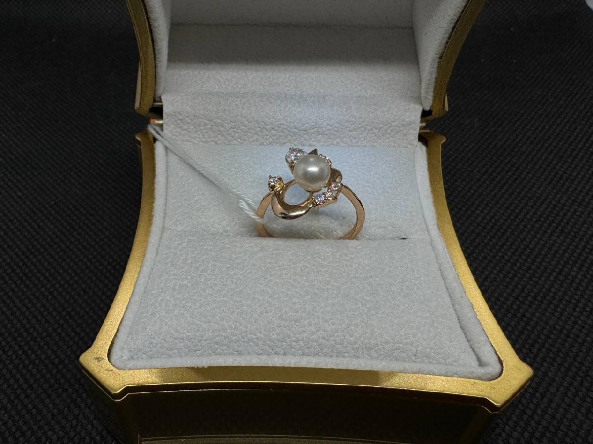 КОЛЬЦО С КАМНЯМИ (Au 585)