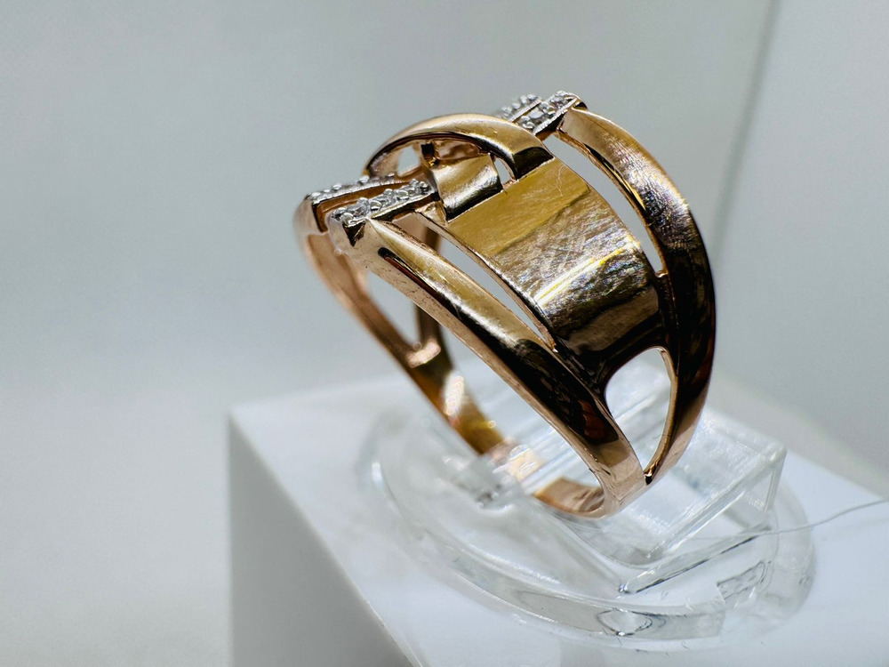 КОЛЬЦО С КАМНЯМИ (Au 585)