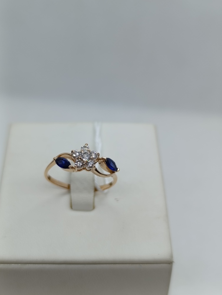 КОЛЬЦО С КАМНЯМИ (Au 585)