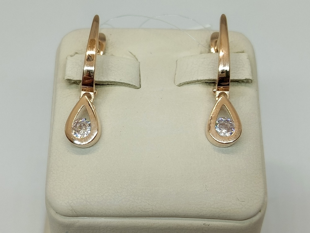 СЕРЬГИ С КАМНЕМ (Au 585)