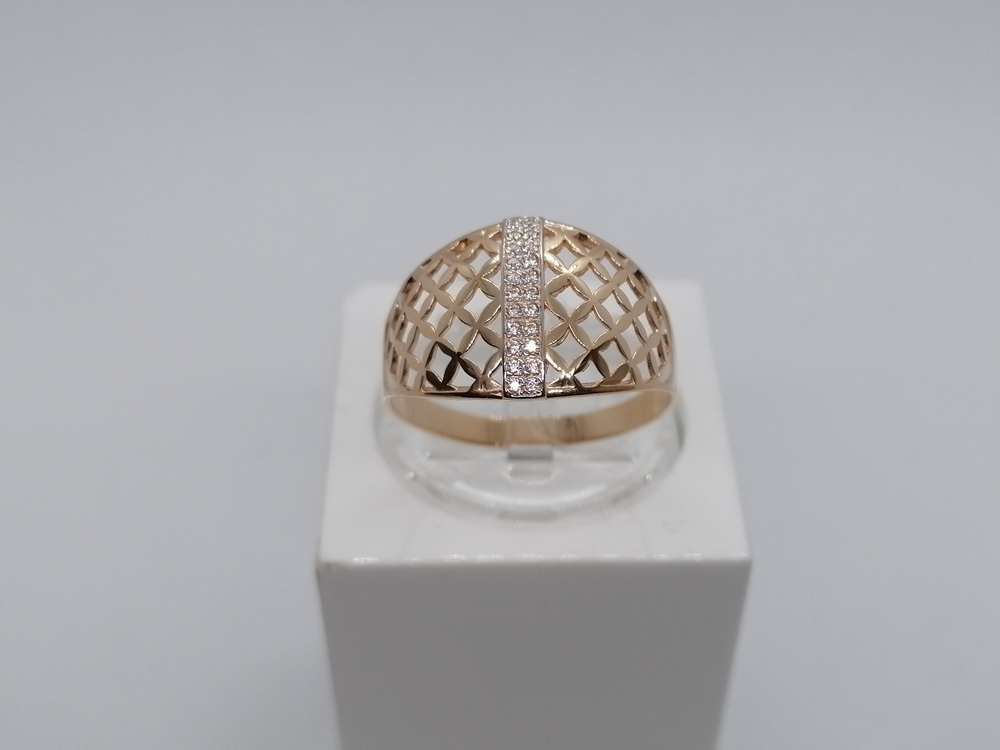 КОЛЬЦО С КАМНЯМИ (Au 585)